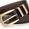 Jngrtsyjvip Fashion  Plus Size Women's Leather Belts for Jeans Pants Fashion Ladies Black Belt with Gold Buckle