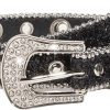 Jngrtsyjvip FashionWomens Rhinestones Studded Belts Bling Big Diamond Cowgirl Cowboy Waist Belt for Jeans Dresses Fit for 27"-39"