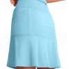 Jngrtsyjvip Fashion 19" Golf Skorts Skirts for Women Zipper Pockets Knee Length Skort Women's High Waist Athletic Tennis Skirt