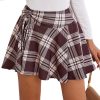 Jngrtsyjvip Fashion  Mini Skirt for Women Pleated Drawstring High Waist Skater Skirt Sexy Lingerie Skirts S-XXL