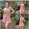 Jngrtsyjvip Fashion  Mini Skirt for Women Pleated Drawstring High Waist Skater Skirt Sexy Lingerie Skirts S-XXL