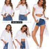 Jngrtsyjvip Fashion   Women Boyfriend Shirts Button Down Long Sleeve Blouse Cuffed Sleeve Collared Shirt
