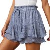Jngrtsyjvip Fashion Shorts for Women Casual Boho Floral Skorts Ruffle Mini Skirts Running Tennis Butterfly Shorts Chiffon Shorts