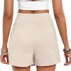 Jngrtsyjvip Fashion Women's High Waisted Fringe Trim Skort Ring Linked Wrap Casual Skirt Shorts