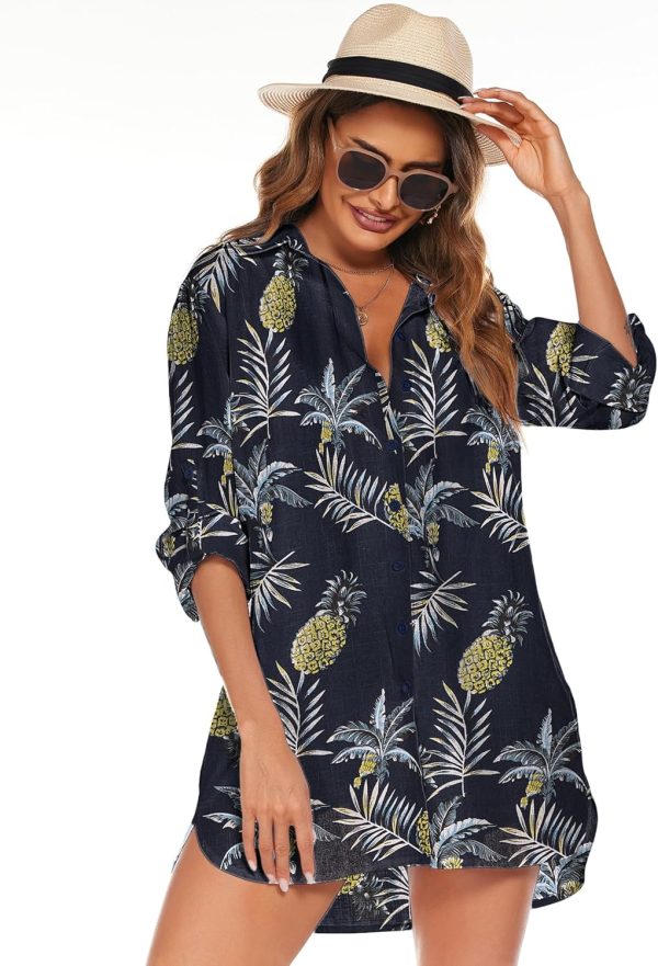 Jngrtsyjvip Fashion   Women Boyfriend Shirts Button Down Long Sleeve Blouse Cuffed Sleeve Collared Shirt