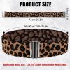 Jngrtsyjvip FashionWomen Stretch Waist Belts, Skinny Elastic Wide Waistband Leopard Print Retro Dress Tuck Belt, Interlock Buckle