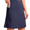 Jngrtsyjvip Fashion 19" Golf Skorts Skirts for Women Zipper Pockets Knee Length Skort Women's High Waist Athletic Tennis Skirt