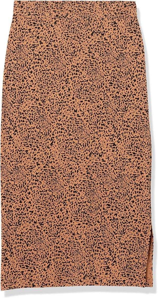 Jngrtsyjvip Fashion  Women's Pull-On Knit Midi Skirt (Available in Plus Size)